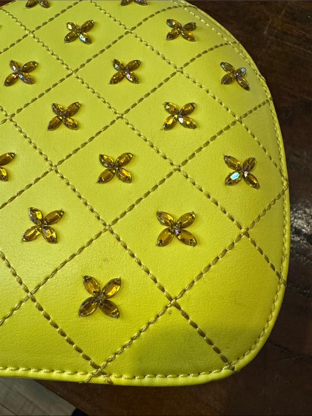 kate spade Yellow Pineapple Crossbody with Green Top